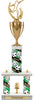 Two-Post Trophy w/ Rectangle/Oval Center Column w/ Cup [T3MC8]