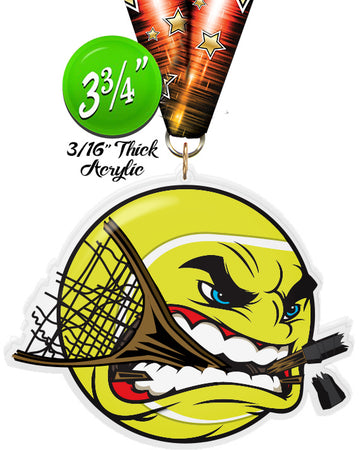 Tennis Krunch Colorix-M Acrylic Medal [MACR375-KRCH-TN-Q]