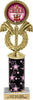 Wreath & Torch Color Insert Trophy w/ Column [Ti12-C50]