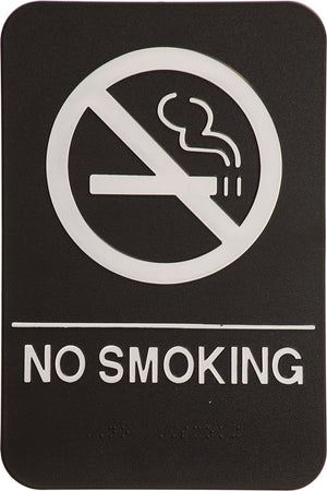 ADA 6 x 9 Black/White No Smoking Sign [AJDA-107]