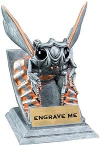 Hornet Mascot with Attitude - 4" Resin Trophy [MWA-111]