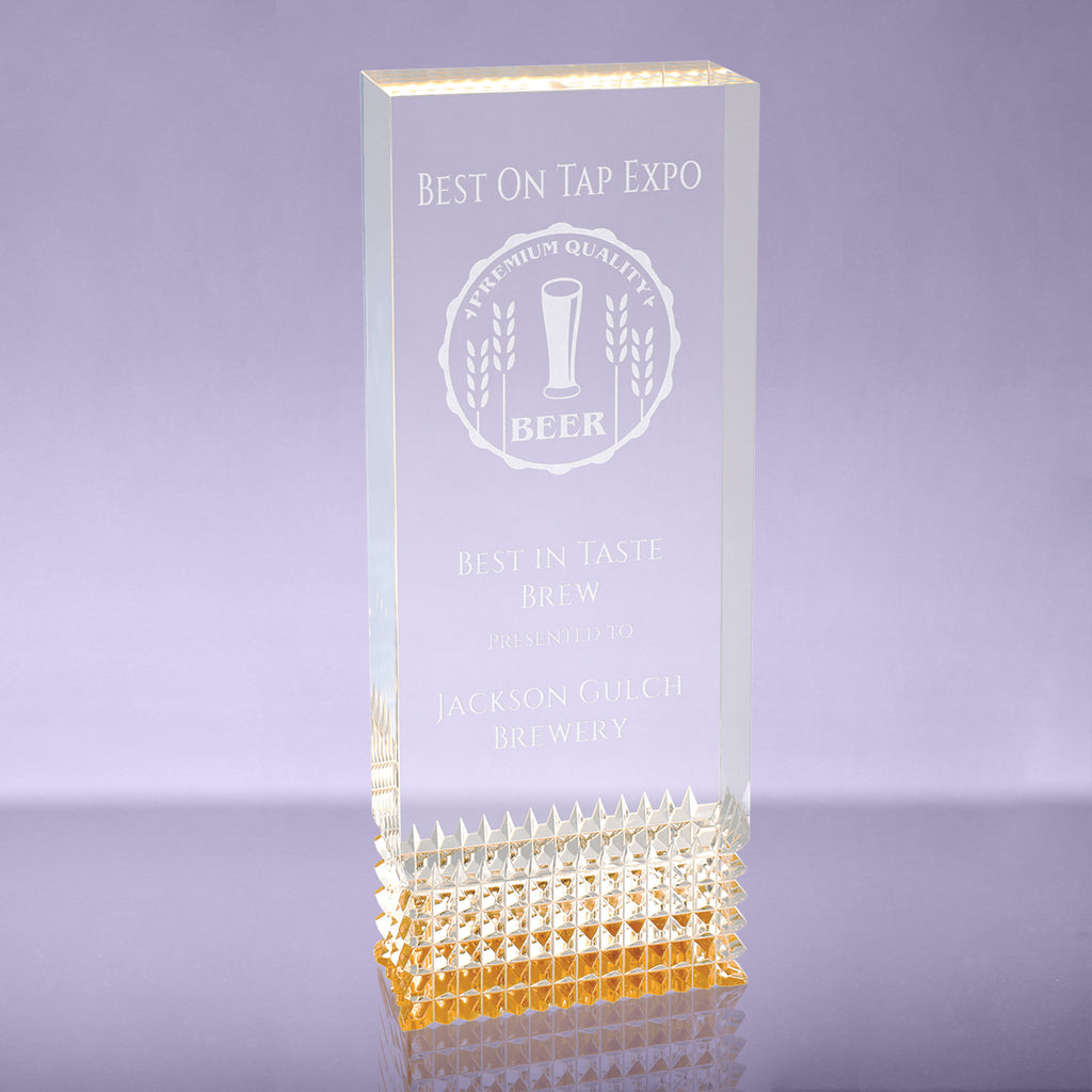 Gold Tribute Acrylic Award - 8 inch [AJTBT-8-G]