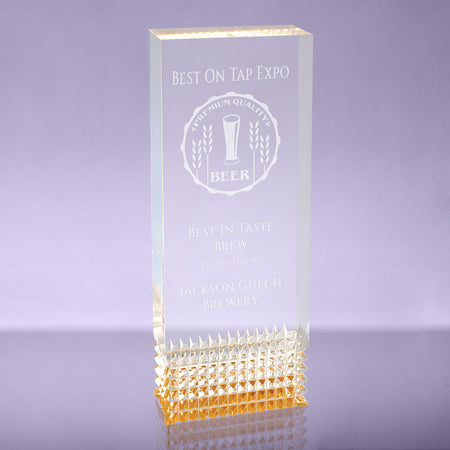 Gold Tribute Acrylic Award - 8 inch [AJTBT-8-G]