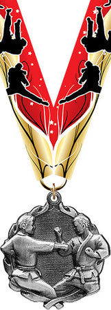 Martial Arts Wreath Medal- Silver [MP18-MA-S]