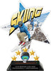 Skiing Shattered Star Colorix Acrylic Trophy- 8.5 inch [TACR85-STR-SKI-Q]