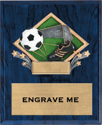 Soccer Color Diamond Plaque [P9RCD75-SC]