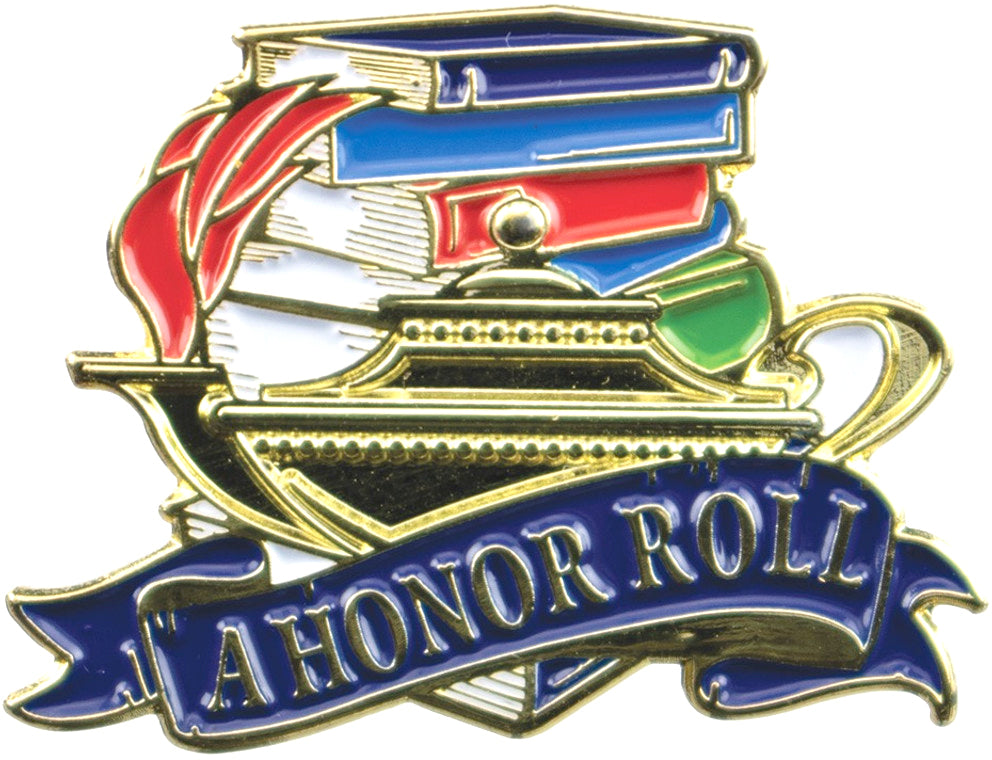 A Honor Roll Academic Lapel Torch Pin [LPSE208]