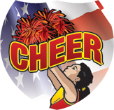 Cheer USA Flag Shield Insert [SH-2628]
