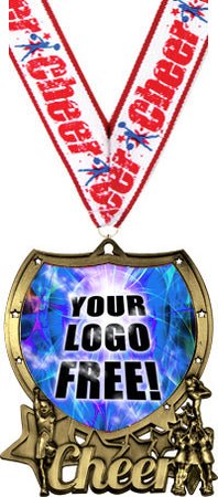 Cheer Shield Custom Insert Medal [MXSHLD-CH]