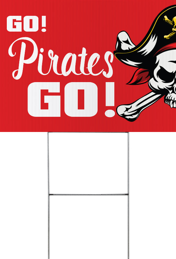Pirate Mascot Yard Sign - 24 x 18 inch [YS2418-MSCT-PRT]