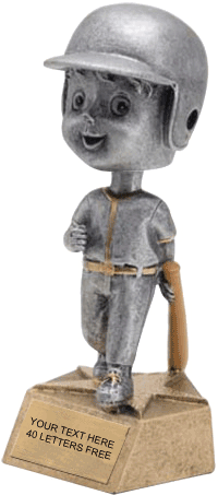 Baseball Bobblehead Jr. Resin Trophy - Male [BHJR-BS]