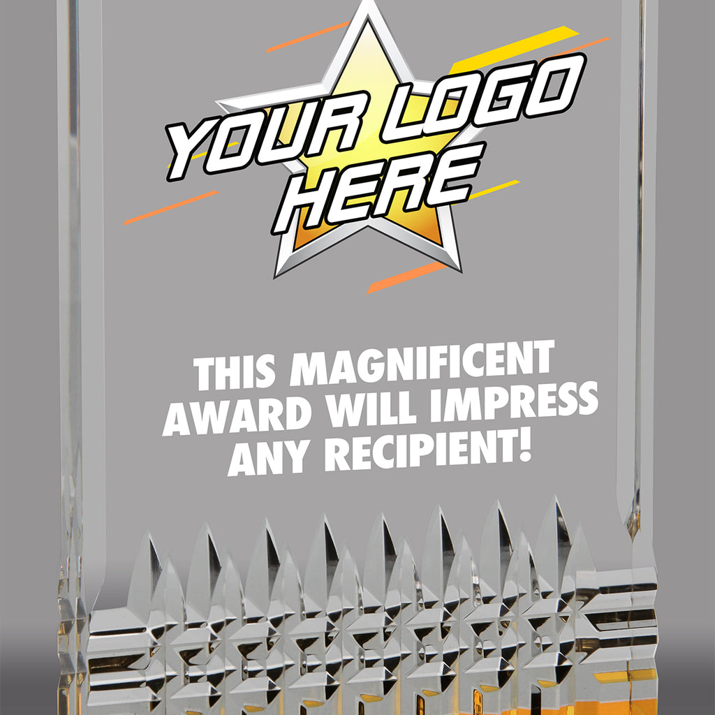 Custom Reflective Base Acrylic Awards (Gold)