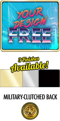 Rounded Corner Rectangle Full Color Custom Pin- 1 x 0.75 inch [PCPD-RREC014-6]