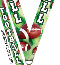 7/8 x 30 in. Football Vortex Sateen Neck Ribbon [NKRB-4005]