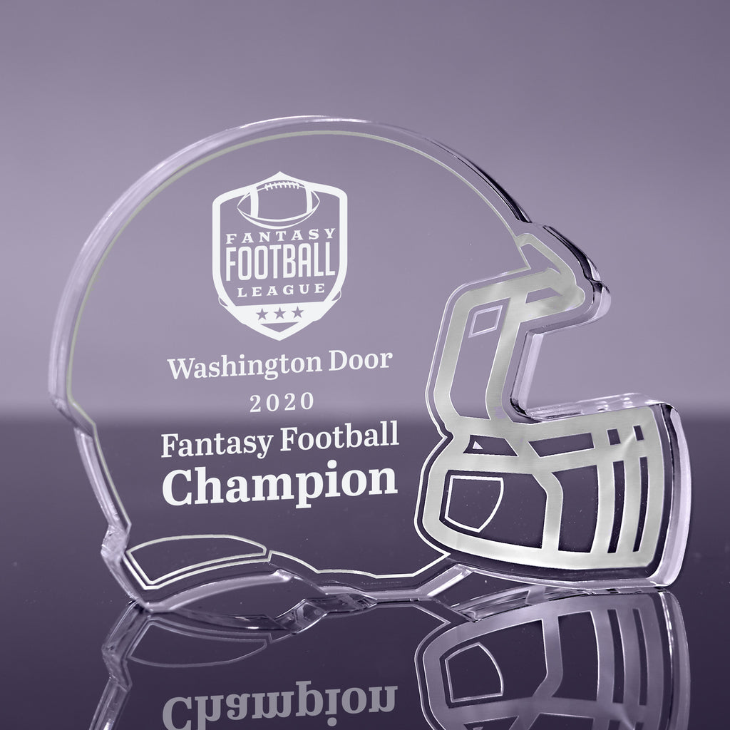Football Helmet Acrylic Awards - Engraved