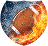 Football Fire & Water Shield Insert [SH-3152]