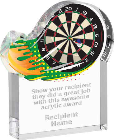 Darts Splatters Acrylic Award- 3x4 inch [ASLM-34-DT-Q]