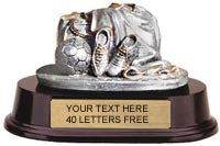 Soccer Bag Pewter Finish Resin Trophy [SGR313SB]