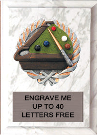 5"x7" Billiards Millennium Plaque [PMC57-BL]