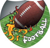 Football Flame Shield Insert [SH-2630]