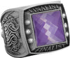 Finalist Championship Ring with Purple Center Stone-Silver [RGSJ-S-FIN-PRP]