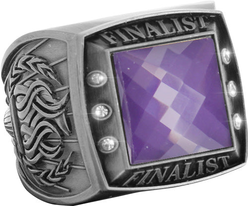 Finalist Championship Ring with Purple Center Stone-Silver [RGSJ-S-FIN-PRP]