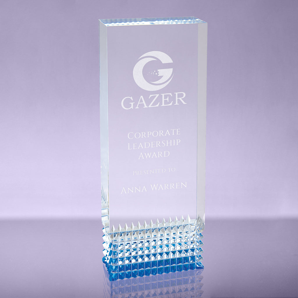 Blue Tribute Acrylic Award - 8 inch [AJTBT-8-B]