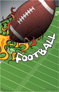 Football- Flame Plaque Insert [BBP-2503]