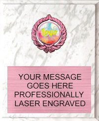 Custom Insert Plaque with Pink insert Holder [PX912P]