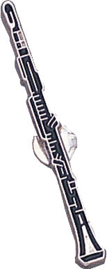 Oboe Silver Enameled Pin [PCM-MC-3]
