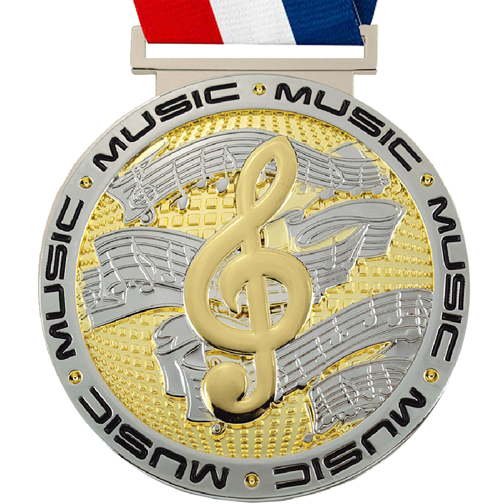 3.25" Music Dual Plated Diecast Medal [MSDP3-MC]