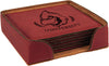 Rose Square Leatherette 6-Coaster Set [CTSTJSQ-411]