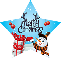 Christmas: Snowman Star Insert [ST-4229]