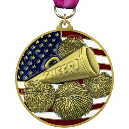 2.75" Cheer Patriotic Medal [MSUS2-CH]