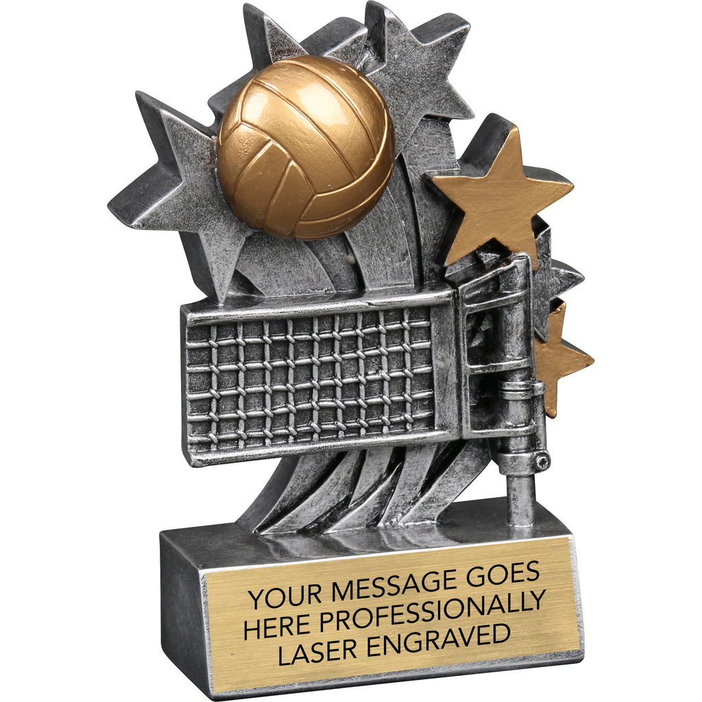 Volleyball Star Blast Resin Trophy - 4.75" [RP572H4-VB]