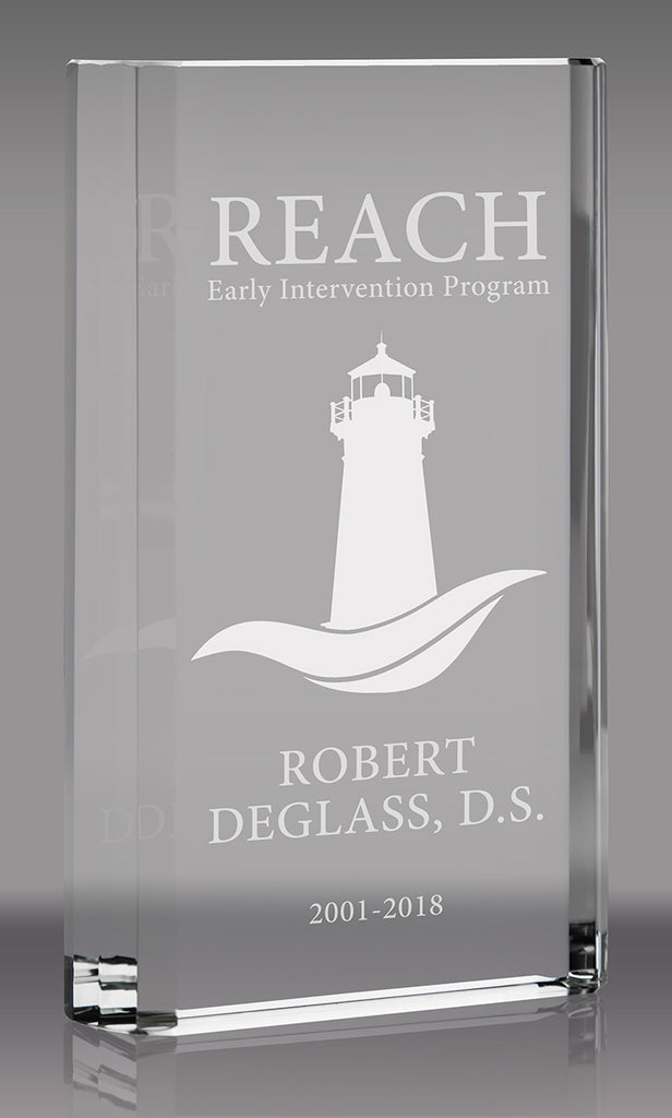 Crystal Block Award with Beveled Sides [CF465-9-X]