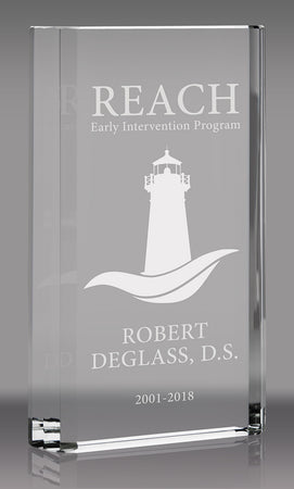 Crystal Block Award with Beveled Sides [CF465-9-X]