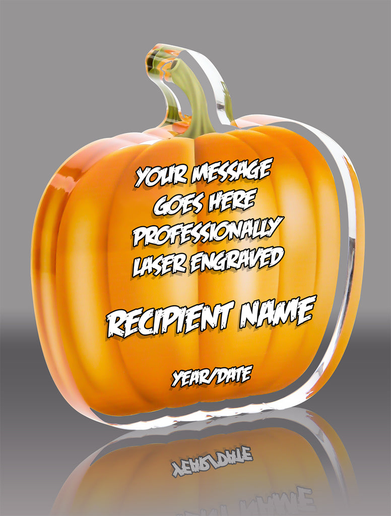 Acrylic Full Color Pumpkin Award- 5 inch [APMPMIM-5-Q]