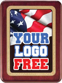 Custom Rosewood Stained Piano Finish Plaque with Florentine Border  12"x15" [TD3770-FC]