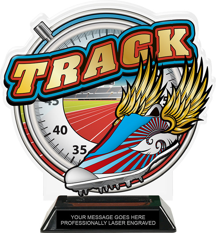 Track & Field Colorix Acrylic Trophy- 8.25 inch [TACR8-TK-Q]