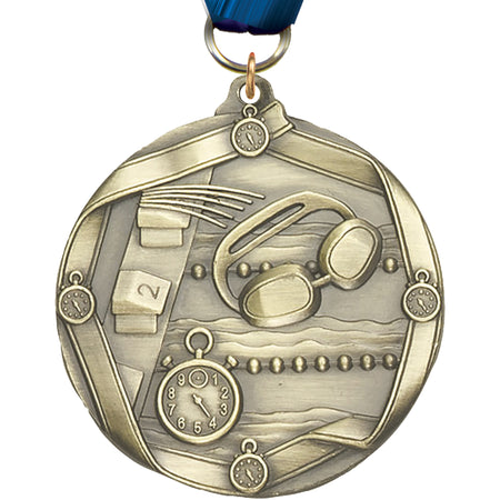 Swimming Banner Edge Medal [M2RE-SW]