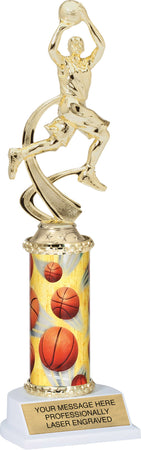 Basketball Motion Sport Trophy- Male 11 inch [TMPATR-BKM-11]