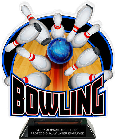 Bowling Colorix-T Acrylic Trophy- 8.25 inch [TACR8-BW-Q]