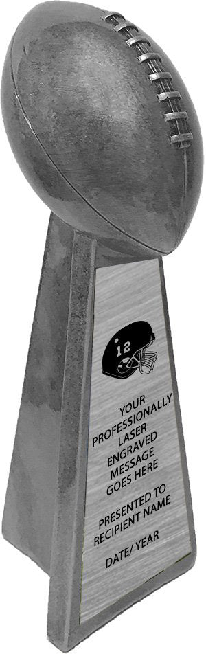 Antique Silver Football Resin Award- 15 inch [RFTB-202]