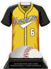 Baseball Jersey Colorix-T Acrylic Trophy- Gold [TACR7-JSY-BS-GLD-Q]