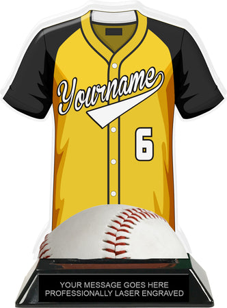 Baseball Jersey Colorix-T Acrylic Trophy- Gold [TACR7-JSY-BS-GLD-Q]