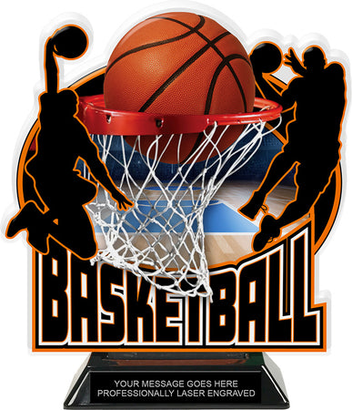 Basketball Colorix-T Acrylic Trophy- 8.25 inch [TACR8-BK-Q]