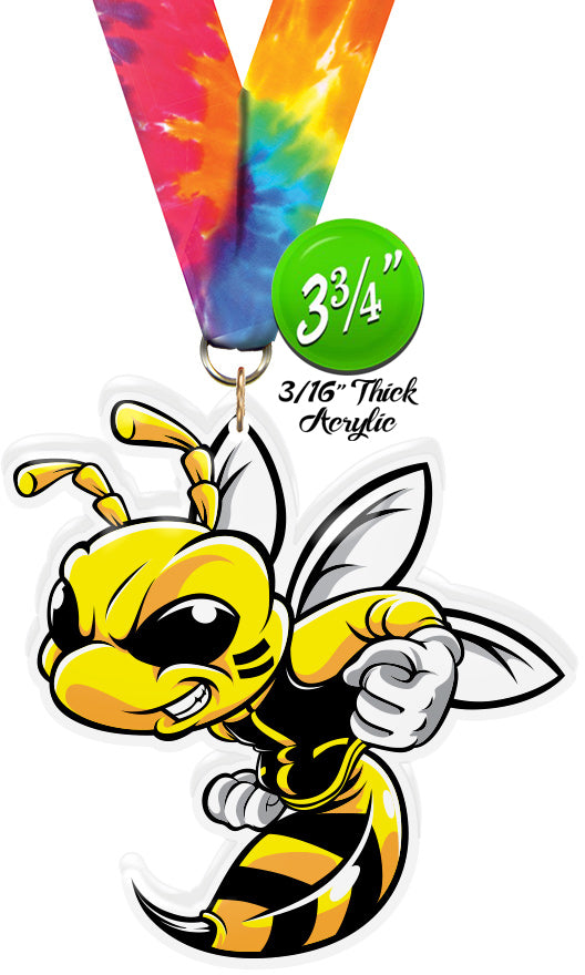 Hornet Mascot Colorix-M Acrylic Medal [MACR375-HRNT-Q]