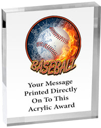 Baseball Vibrix Acrylic Award [A45BV-BS]
