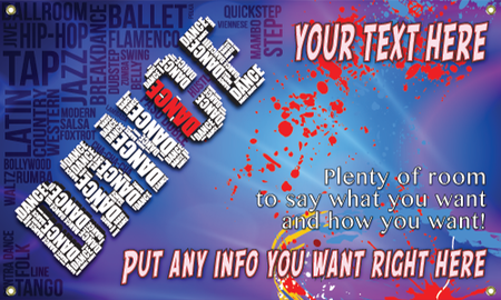 Dance Vinyl Banner- Words [VB-DC-WRD]